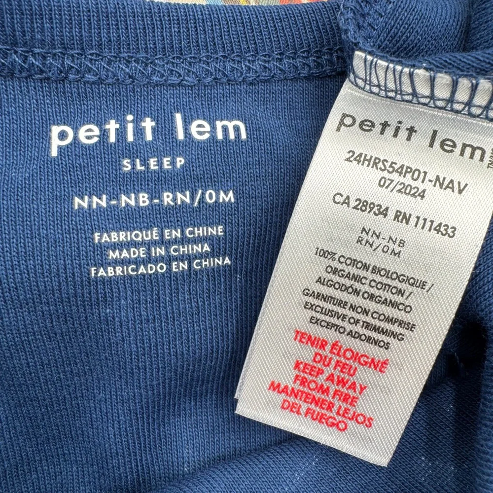 NEW Petit Lem Organic Cotton & Posh Peanut Baby Newborn Footed Pajamas‎ Bundle